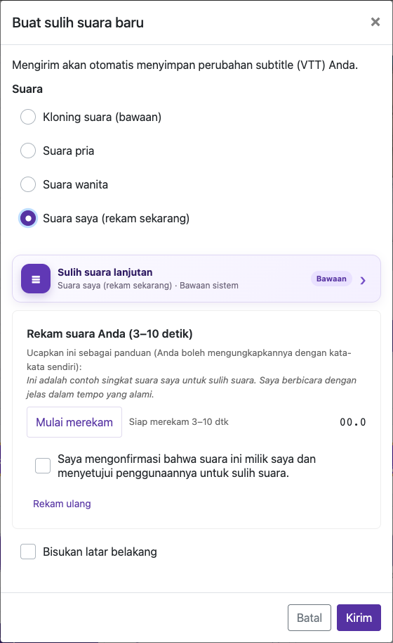 Rekam selama 3–10 detik — Komputer