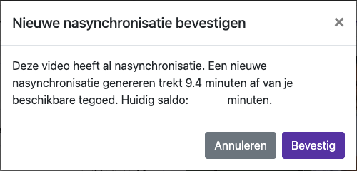 Een voorbeeld van opnieuw nasynchroniseren — Desktop