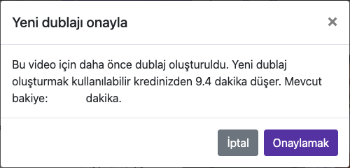 Dublajı yeniden oluşturma örneği — Bilgisayar