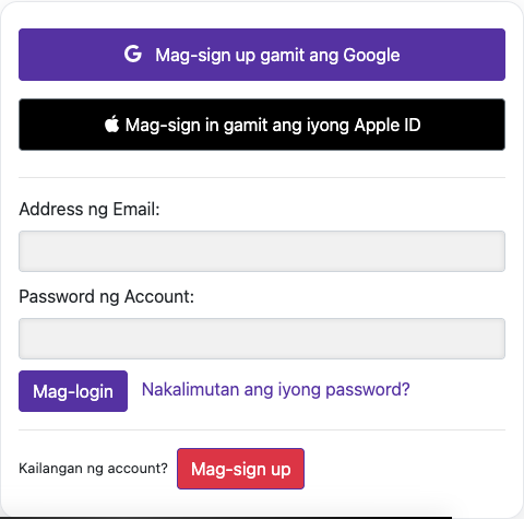 Mag-sign in — Computer