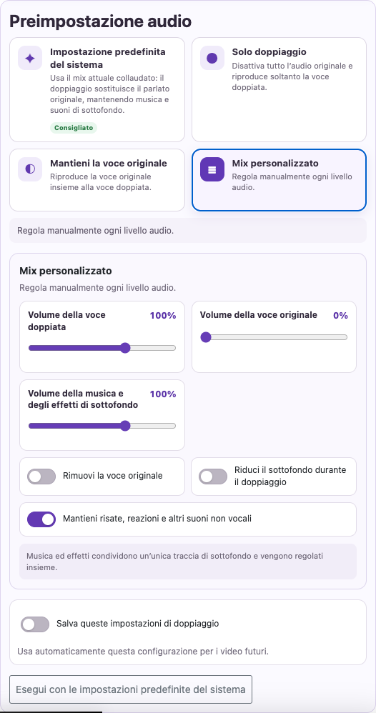 Regola musica ed effetti — Computer