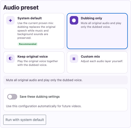 Remove competing speech — Desktop