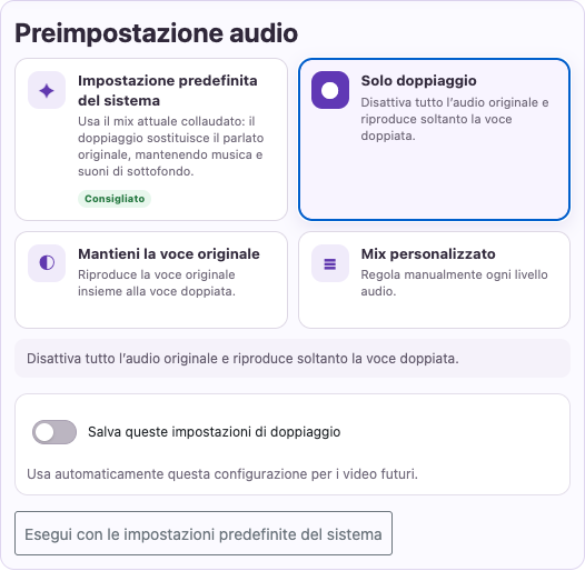 Rimuovi il parlato sovrapposto — Computer