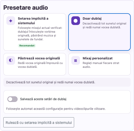 Elimină vorbirea care se suprapune — Calculator