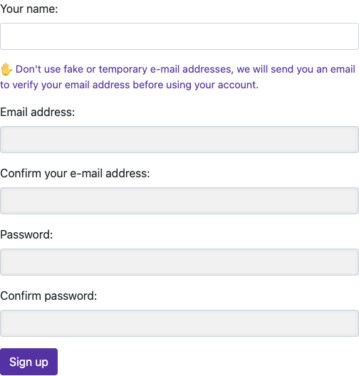 Enter your details — Desktop
