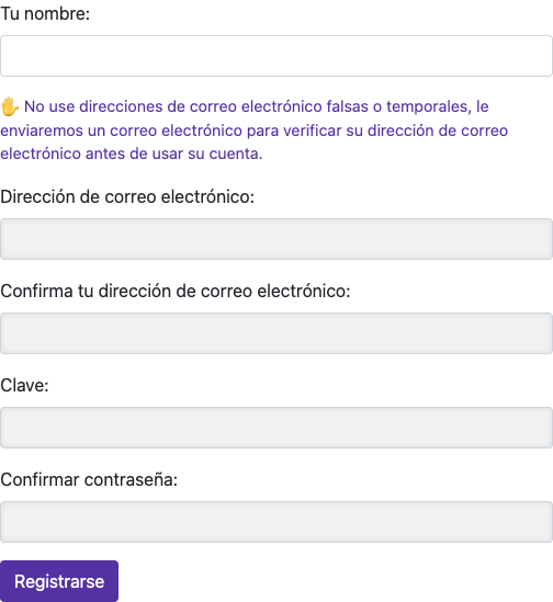 Introduce tus datos — Ordenador