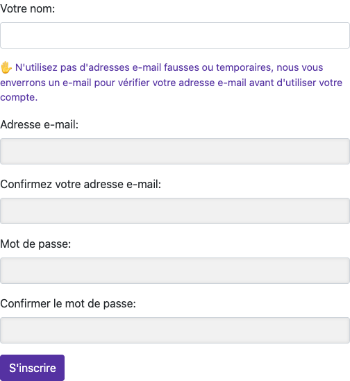 Saisir vos informations — Ordinateur