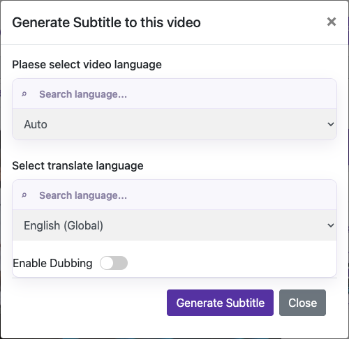 Choose the output language — Desktop