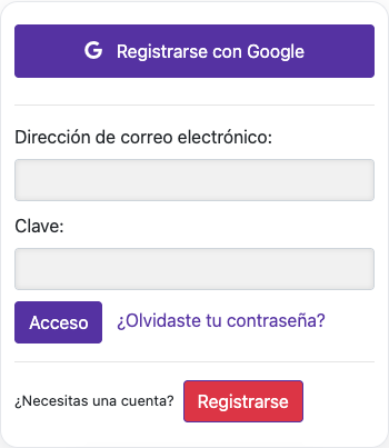 Inicia sesión — Móvil