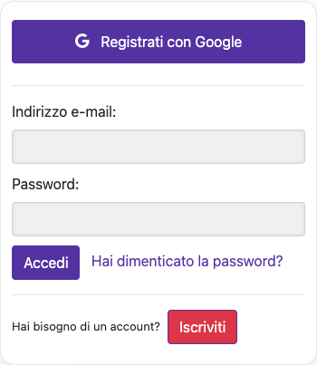 Accedi — Mobile