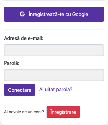 Conectează-te — Mobil