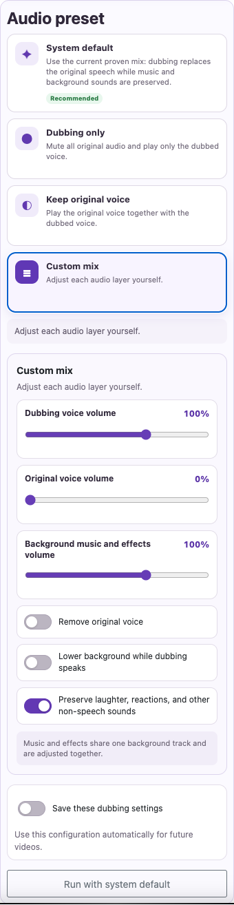 Adjust music and effects — Mobile