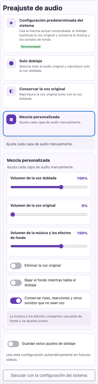 Ajusta música y efectos — Móvil