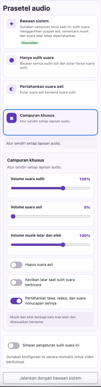 Sesuaikan musik dan efek — Ponsel