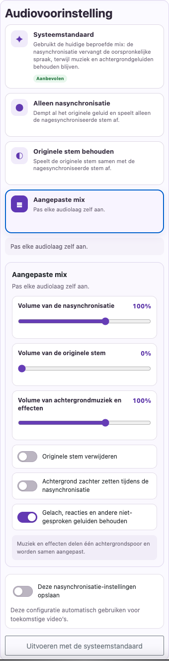 Pas muziek en effecten aan — Mobiel