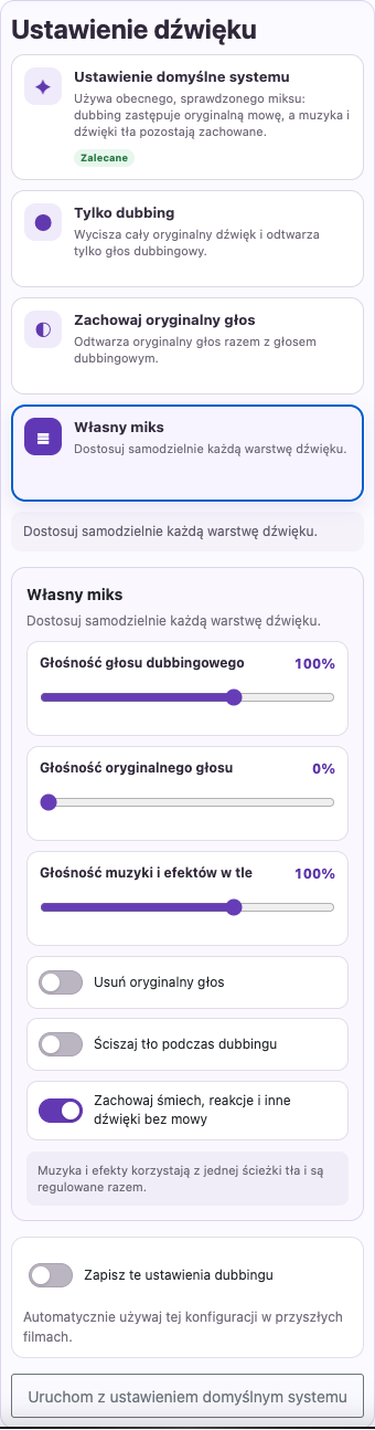 Dostosuj muzykę i efekty — Telefon