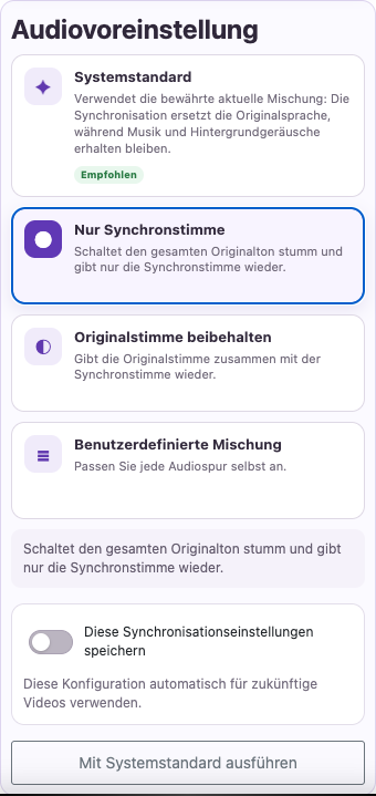 Konkurrierende Sprache entfernen — Mobil
