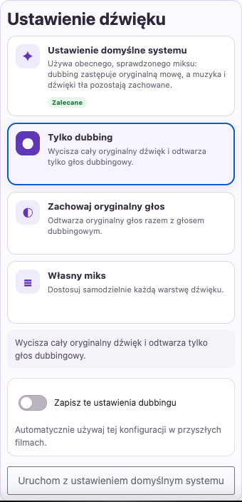 Usuń nakładającą się mowę — Telefon