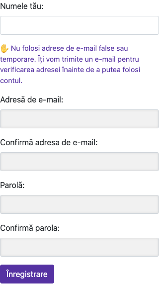 Introdu datele tale — Mobil