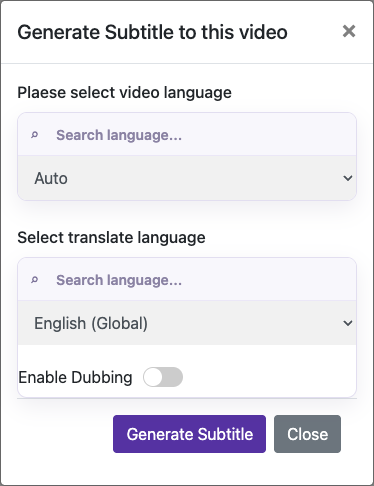 Choose the output language — Mobile