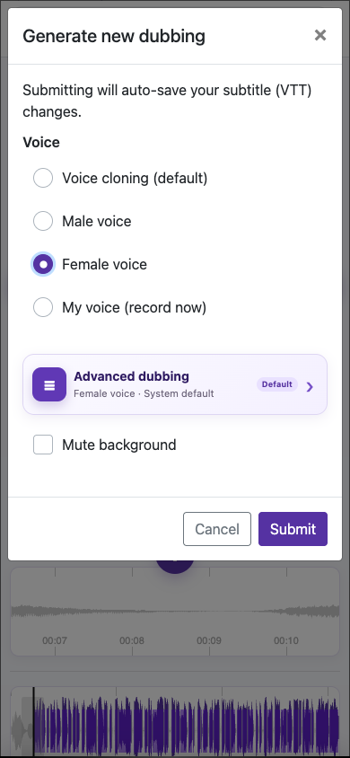 When to use a built-in voice — Mobile