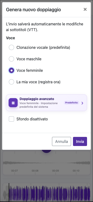 Scegli la voce giusta — Mobile