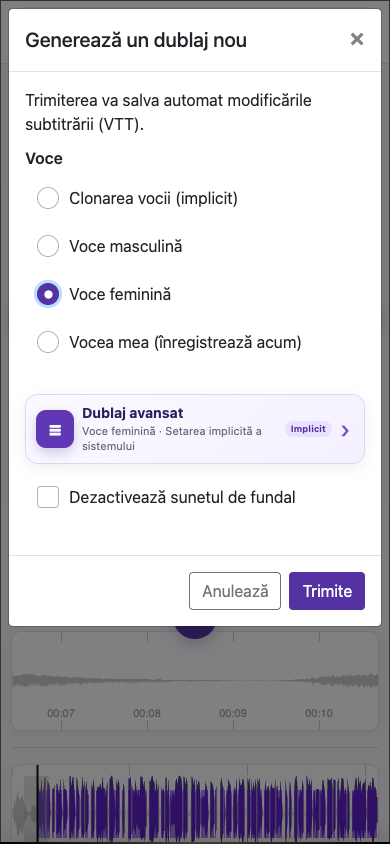 Alege vocea potrivită — Mobil