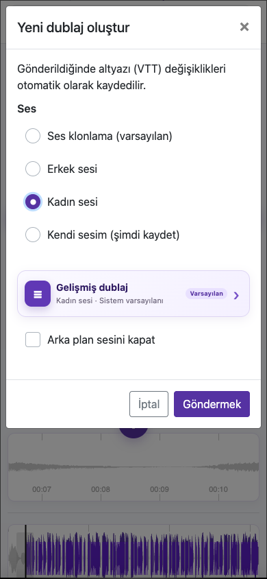 Doğru sesi seçin — Mobil
