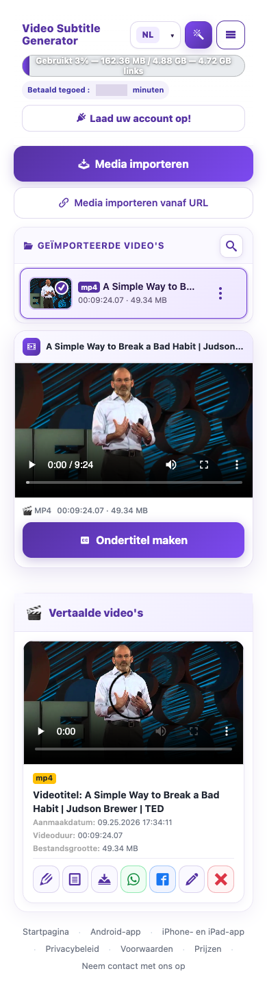 Bekijk uw beschikbare saldo — Mobiel