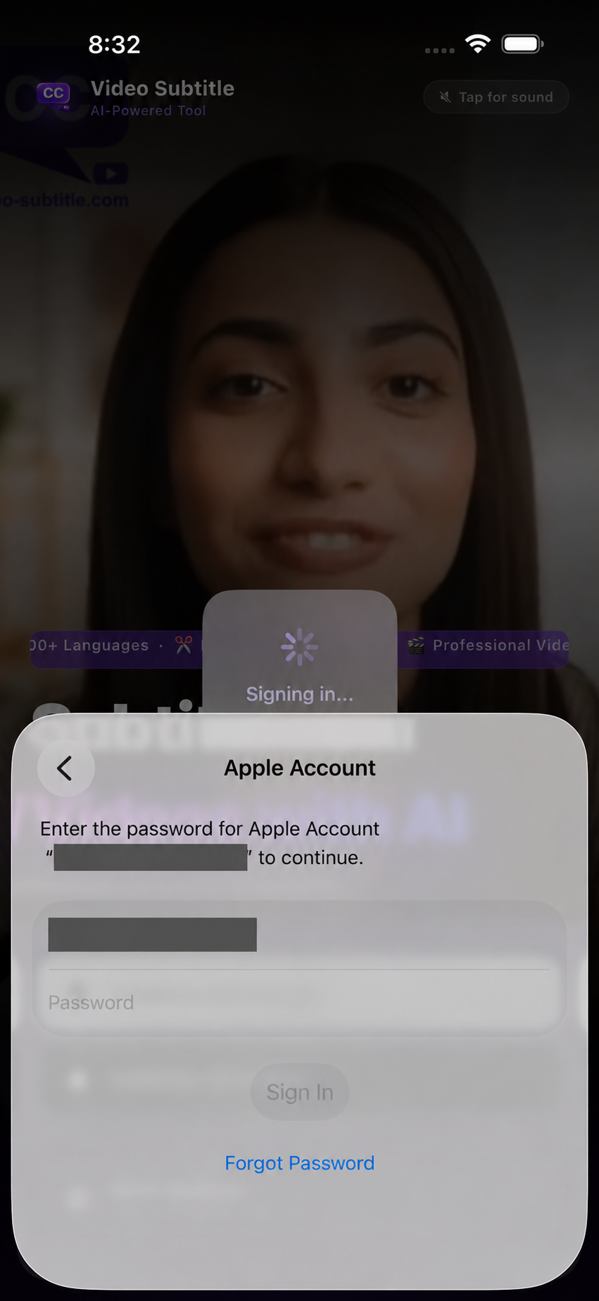 Complete Apple’s secure sign-in sheet — iOS